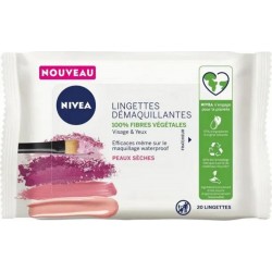 Nivea Lingettes Visages peaux seches x20 paquet 20 pièces