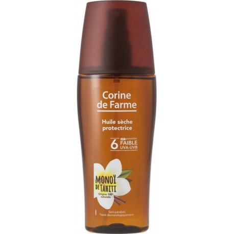 Corine de Farme Huile Sèche Protectrice SPF 6 Faible MonoÏ de Tahiti 150ml (lot de 2)