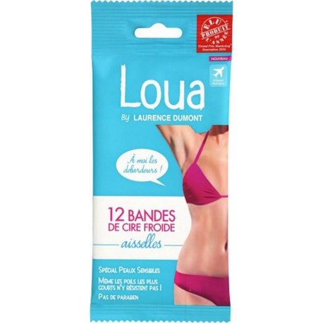 LAURENCE DUMONT Loua Bandes de Cire Froides Aisselles Spécial Peaux Sensibles x12 (lot de 3)