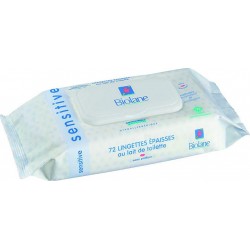 Biolane Sensitive Lingettes Epaisses au Lait de Toilette Sans Parfum x72 (lot de 6 soit 432 lingettes)
