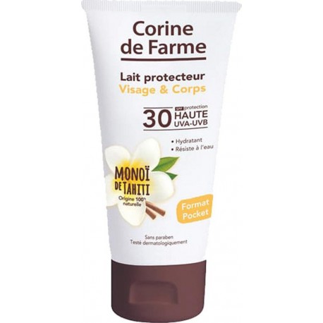 Corine de Farme Lait Protecteur Visage & Corps SPF 30 Monoï de Tahiti 50ml (lot de 2)