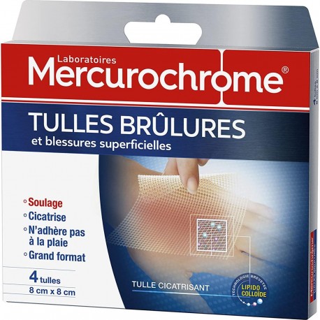 Mercurochrome Tulles brûlures