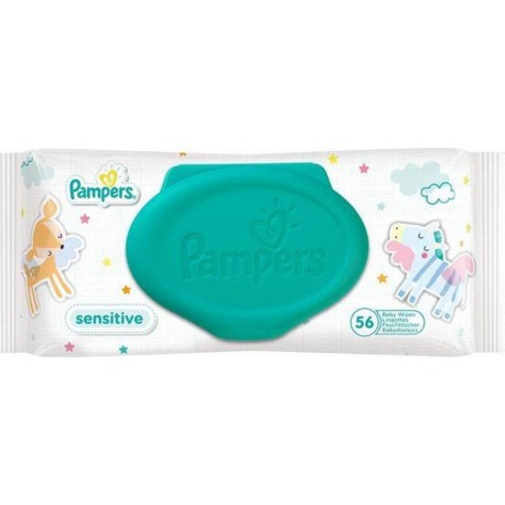 Pampers Lingettes Sensitive pour Bébé x56 (lot de 6 soit 336 lingettes)