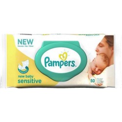 Pampers Lingettes New Baby Sensitive pour Bébé x50 (lot de 6 soit 300 lingettes)