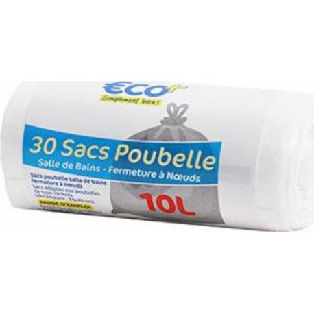 Sacs poubelle 10L Eco+ Salle de bain x30
