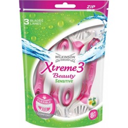 Wilkinson Sword Extra 3 Beauty Sensitive Rasoirs Jetables pour Femme par 8
