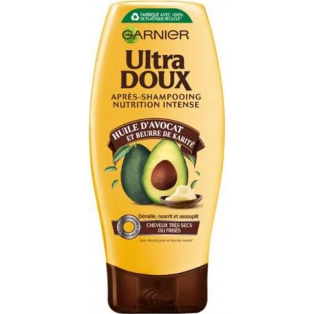 GARNIER ULTRA DOUX Après-Shampoing Nutrition Cheveux Très Secs Avocat Karité 200ml