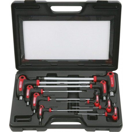 KS Tools Jeu de clés mâles 6 pans ERGOTORQUEplus à poignée en T, 9 pièces 151,815