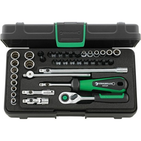 Stahlwille 6.3 mm (1/4) jeu de douilles 40D/40TX/44KTX/32/6QR 38pcs. 96010120